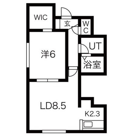 手稲駅 徒歩2分 2階の物件間取画像